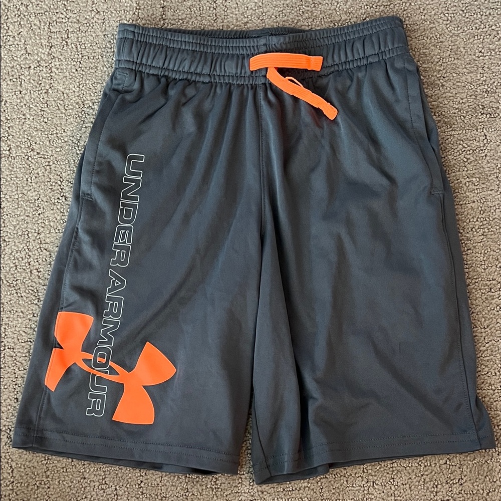 Under Armour Kids Gray and Orange Shorts